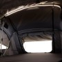 Innenansicht Juskys Autodachzelt Lago (120x210 cm) in Schwarz/Grau mit LED-Beleuchtung.
