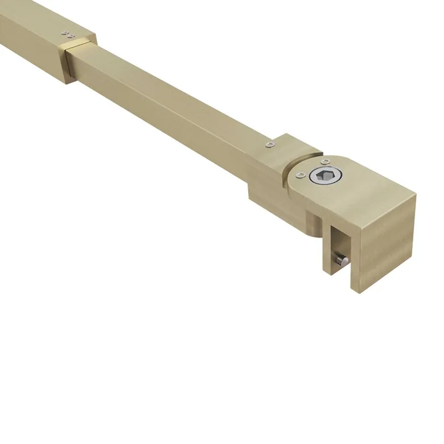 Goldene Duschkabinen Stabilisierungsstange, ausziehbar von 73-120 cm, für 6-10 mm Glas.