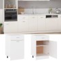 vidaXL Schubunterschrank, weiß, 50x46x81,5 cm, Holzwerkstoff, mit Schublade und Regalböden.