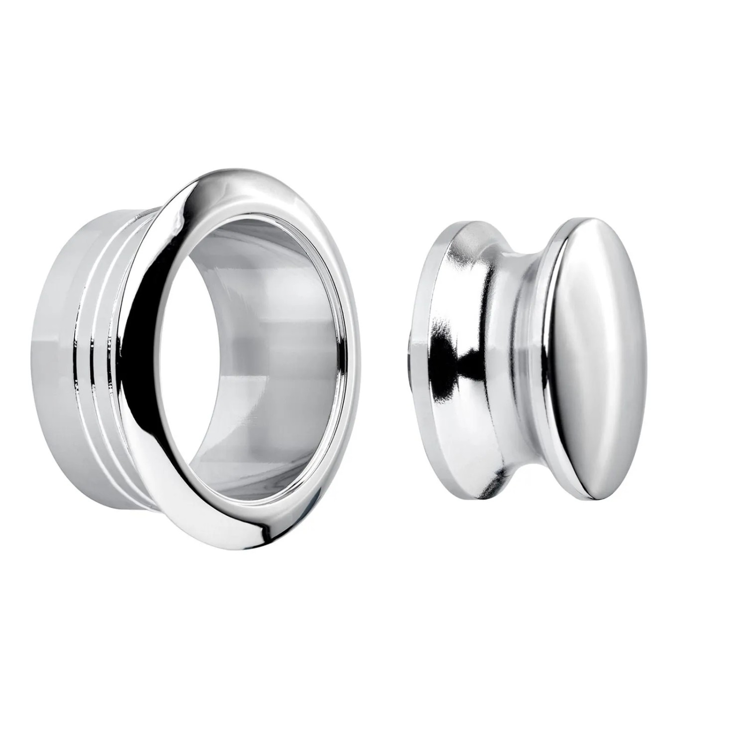 SOTECH Push Lock Midi Druckknopf Ø23 mm Chrom Poliert inkl. Rosette für 19 mm Türstärke Passend für Mini Schloss