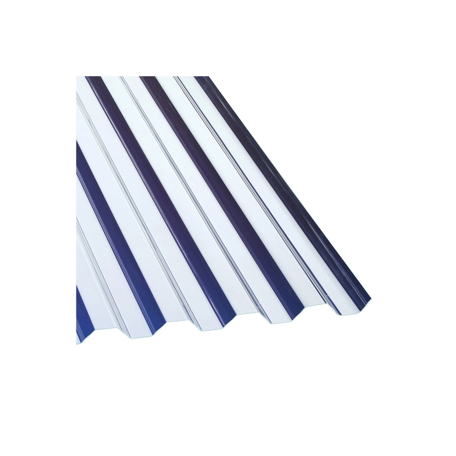 Transparente Acryl-Trapezplatte, 1,5 mm stark, zur Kunststoffbedachung. Lichtdurchlässig und witterungsbeständig.