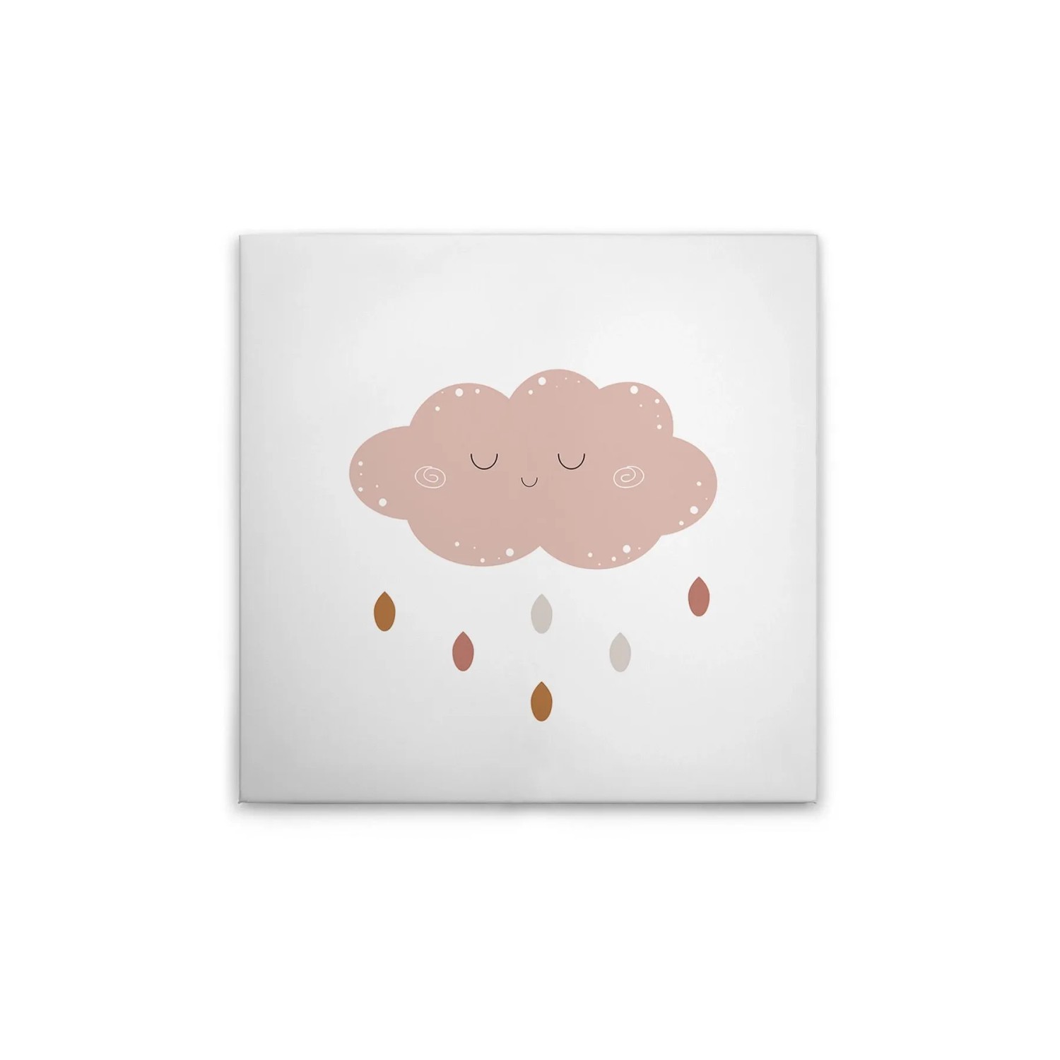 Tadessi Leinwandbild - M1-No.51615 - Kinderzimmer Wolke Rosa - 40 x 40 cm - Quadratisch