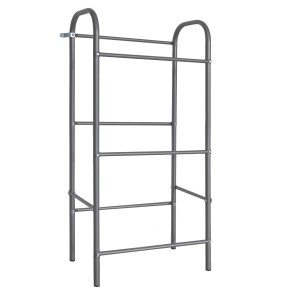 Grauer KARAT Flaschenkastenständer Rocket für 3 Kästen mit Wandbefestigung, 49,5x32,5x115,5 cm.