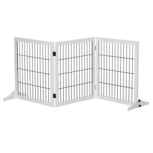 PawHut Absperrgitter für Hunde mit Stützfüßen 185 x 36 x 71 cm