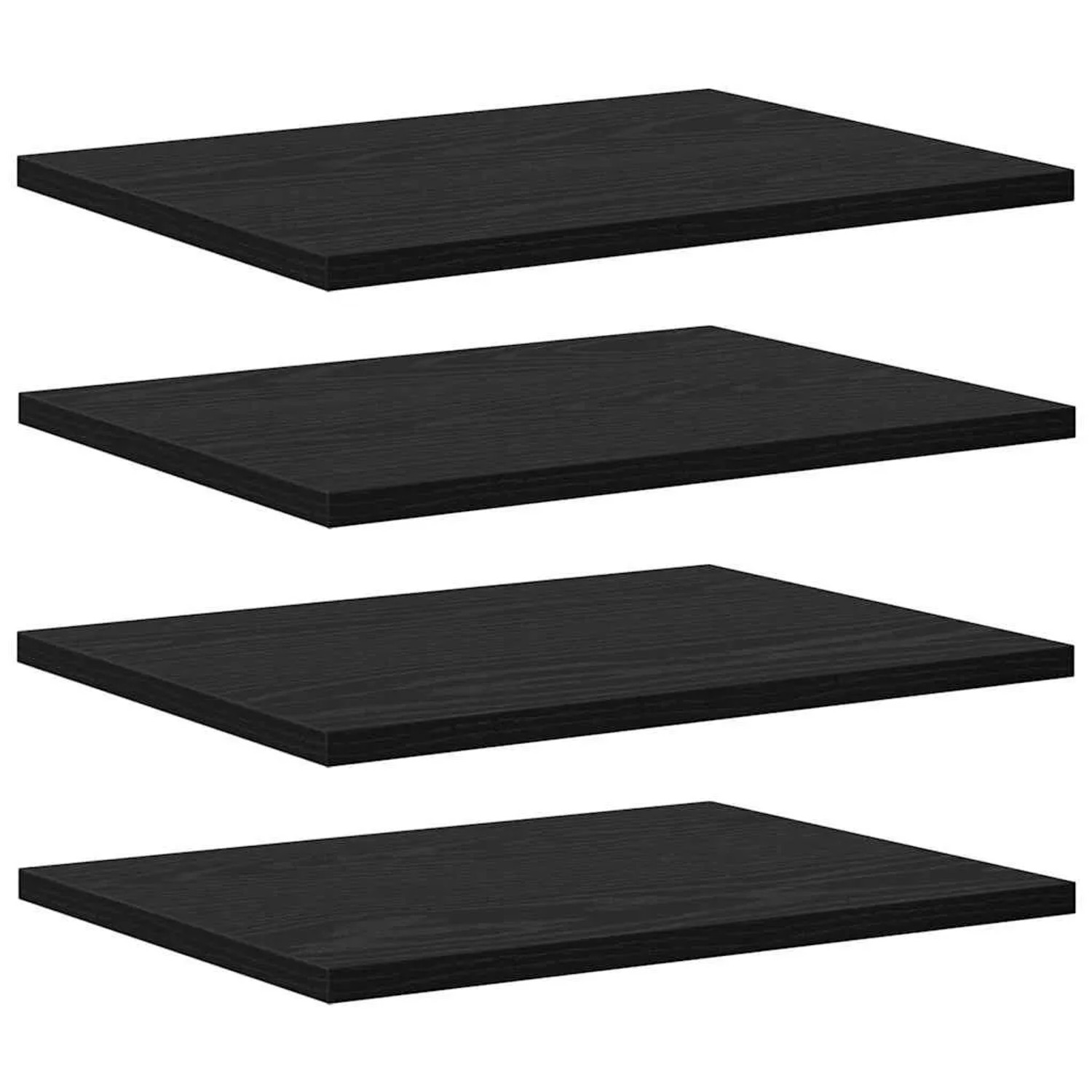 vidaXL Regalbrett 4 Stk Schwarz 40 x 30 x 1,5 cm Holzwerkstoff 875047