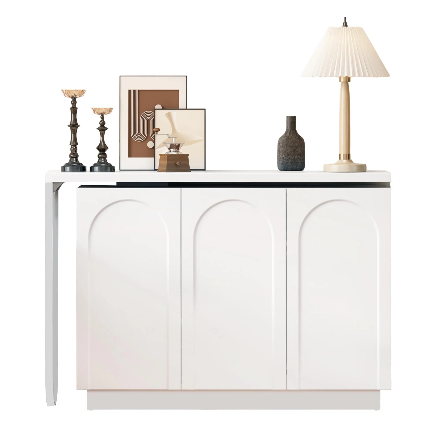 okwish Schreibtisch Eck Computertisch Drehbar Für Büro Wohnzimmer 110x40x75cm Weiß