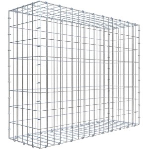 Gabiona C-Ring Gabionenkorb, 100x80x30cm, Maschenweite 5x10cm, Drahtgitter, galvanbeschichtet.