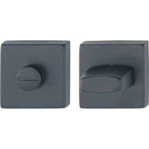 AnsaPro Thelon Bad- und WC-Rosettenpaar, Edelstahl schwarz, für Türstärken 37-42mm.