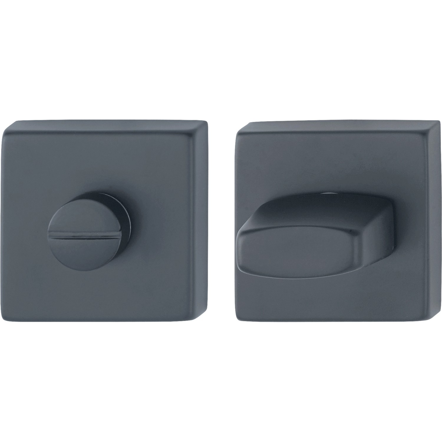 AnsaPro Bad- und WC-Rosettenpaar Thelon 37 mm - 42 mm Edelstahl Schwarz
