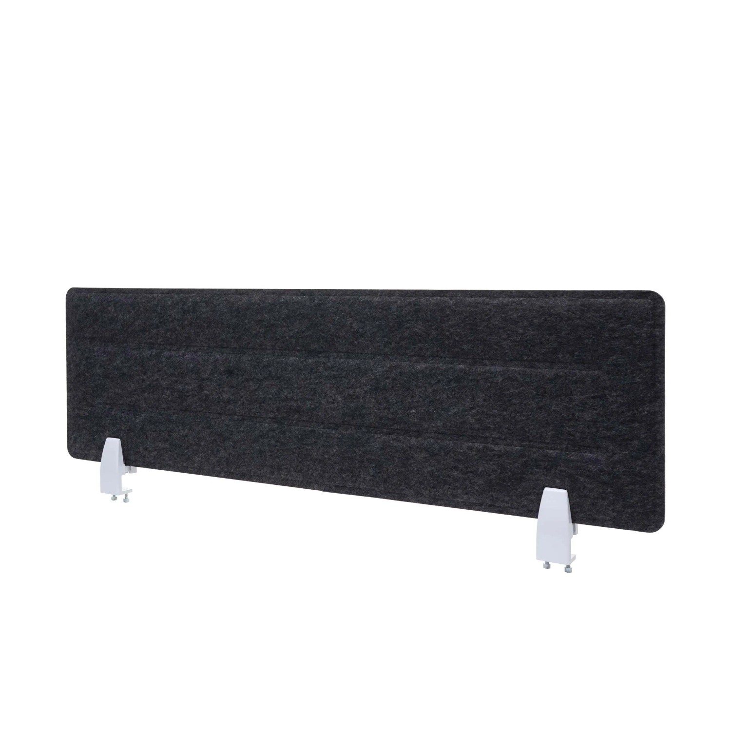 Mcw Tischtrennwand G76 Schallschutz Stoff/Textil Mit Prägung 100x30cm Schwarz