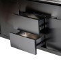 Detailaufnahme: Buschbeck Outdoorküche Brighton mit Schubladen und Kühlschrank.