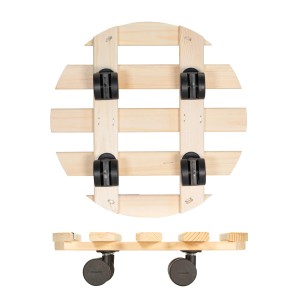 Wagner Multi Roller GH0642, Rolluntersetzer aus Holz mit 4 Doppelrollen, Tragkraft 100kg.
