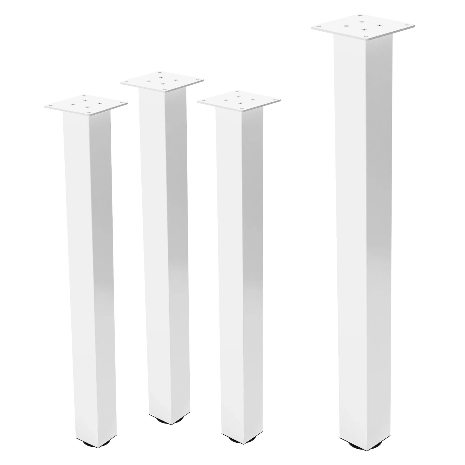 ML-Design Tischbeine 4Er Set I-Design H90 cm Weiß Stahl 8x8 cm