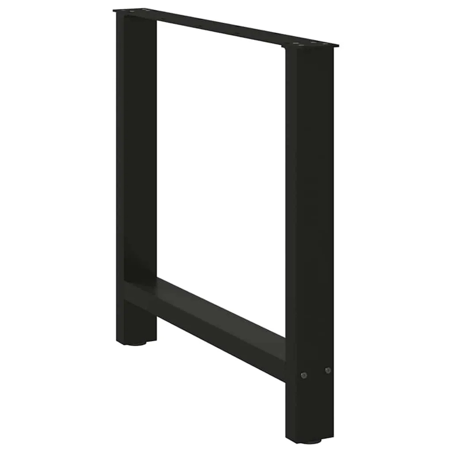 Schwarze vidaXL Esstischbeine (2 Stk.) aus Stahl, 70x72 cm, für individuelle Tische.