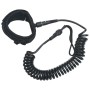Schwarze vidaXL SUP-Sicherheitsleine, 25,4 cm, mit gepolstertem Knöchelriemen und Spiralkabel für Wassersport.
