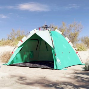 vidaXL Strandzelt 3 Personen Seegrün Quick Release Wasserdicht 4005315