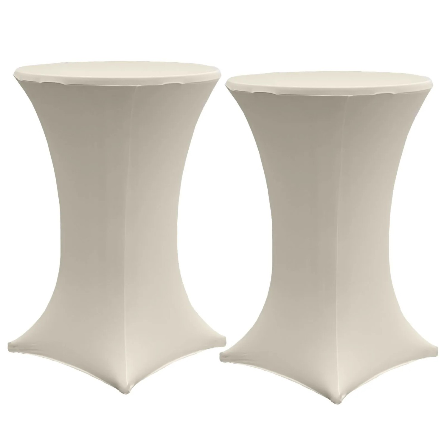 TRUTZHOLM 2x Stehtischhusse Husse Stretch Durchmesser 60cm Beige