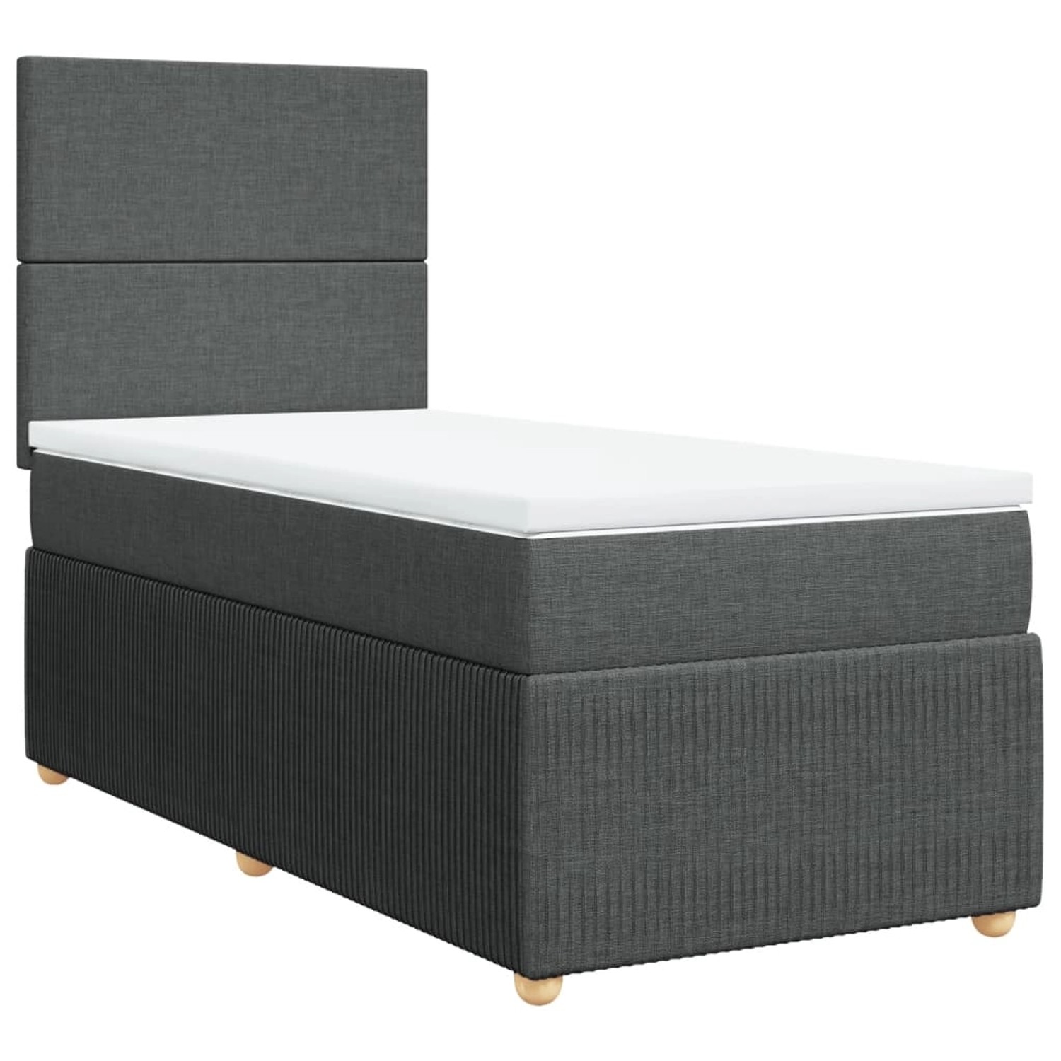 vidaXL Boxspringbett mit Matratze Dunkelgrau 90x190 cm Stoff2107117 günstig online kaufen