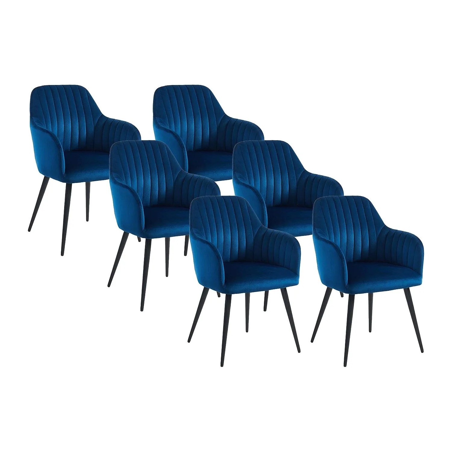Vente-unique Stuhl Eleana Marineblau 58 cm