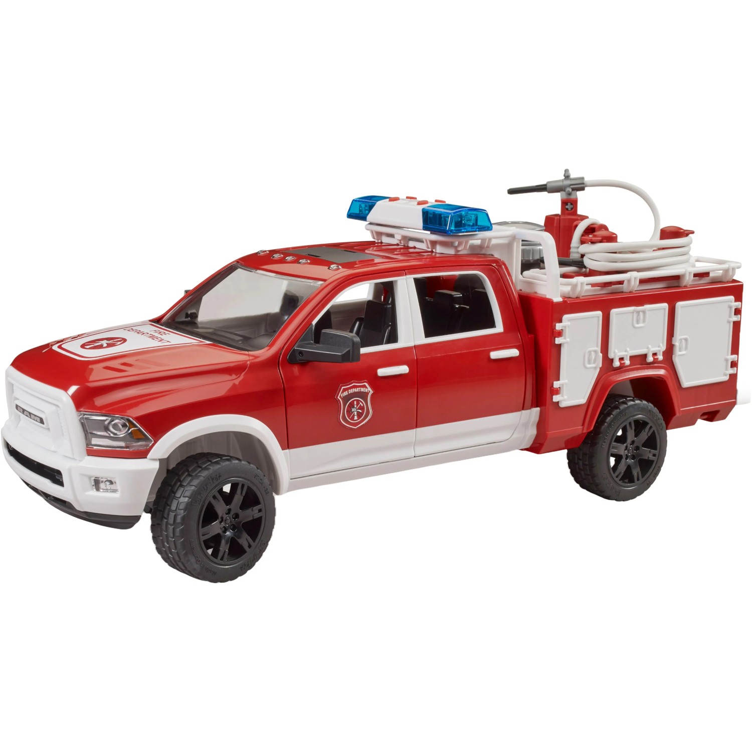 Bruder Spielzeug RAM 2500 Feuerwehreinsatzwagen mit Licht und Sound
