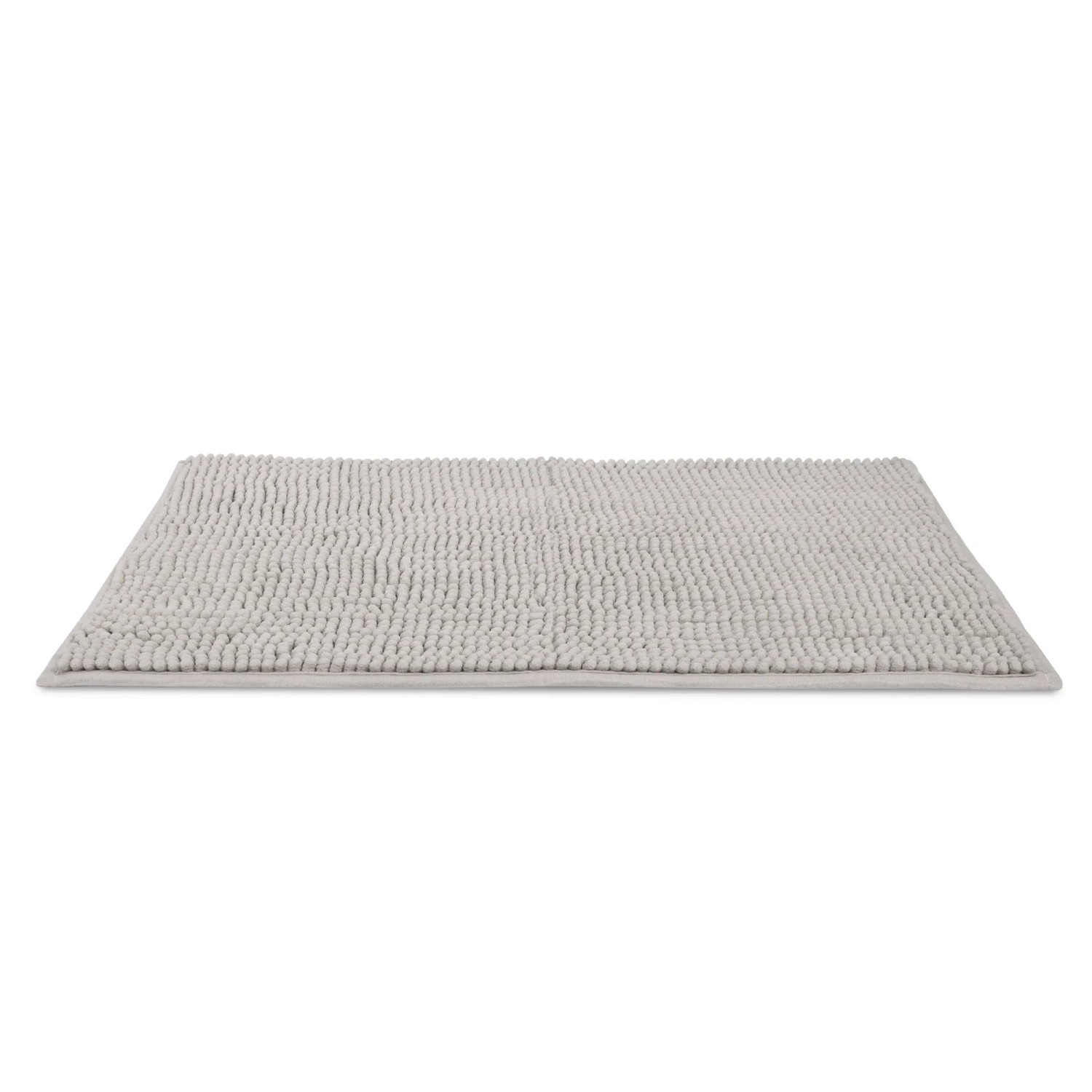 Hellgrauer Beautissu BeauMare FL Badteppich/Vorleger, 50x60cm, Hochflor, rutschfest.
