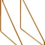 Zwei matte, goldene Konsolen Wire (21,6 cm) für Regale & Regalböden.