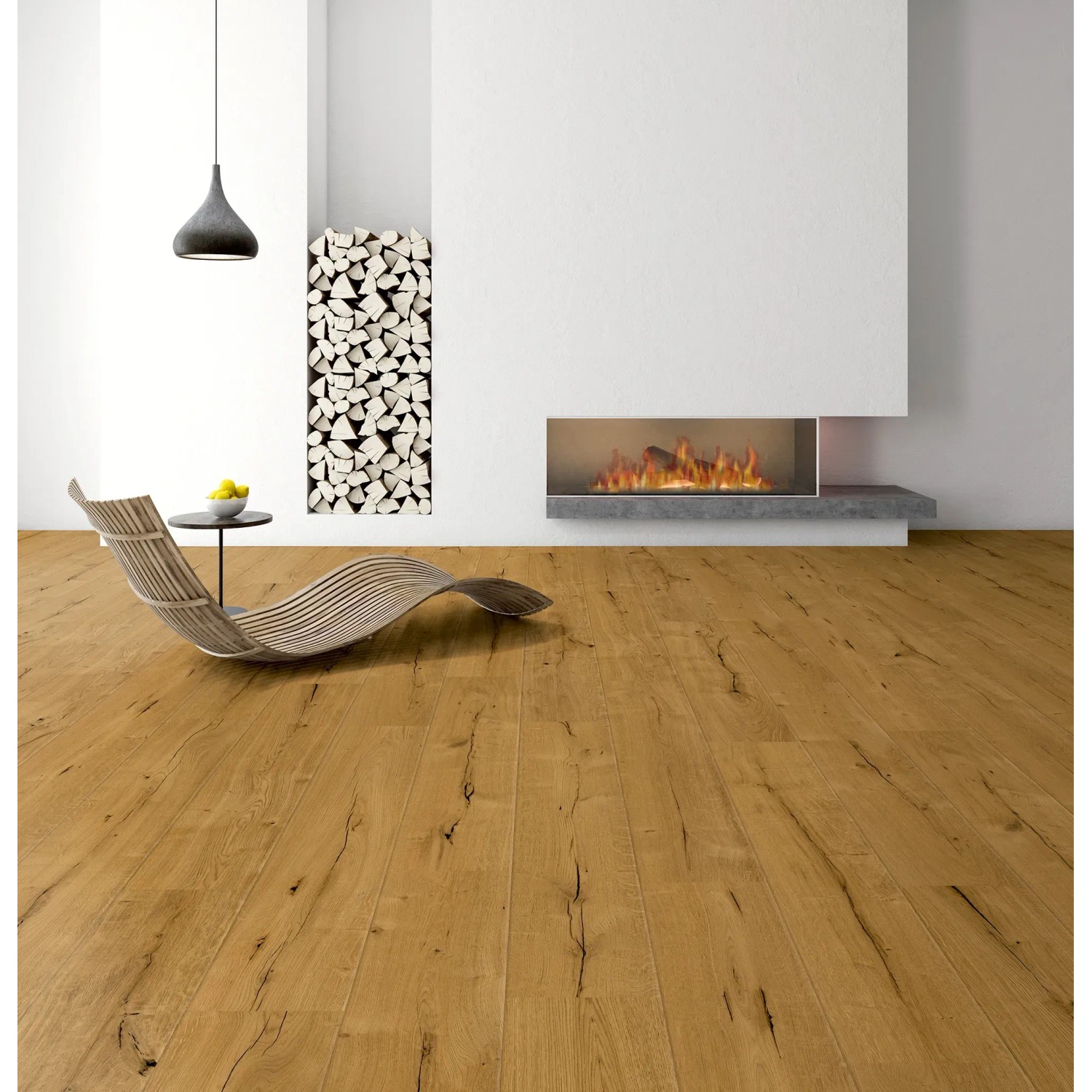 Kaindl Laminat Masterfloor Life Eiche Sunderland, wasserfest, im modernen Wohnraum.