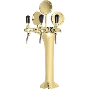Ich-Zapfe Schanksäule Gold 3- Bierzapfsäule Metall