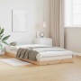 vidaXL Bodenbettrahmen aus Kiefernholz, natur. Bett für minimalistisches Schlafzimmer.