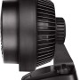 Schwarzer Vornado 530 Tischventilator für optimale Luftzirkulation im Raum.