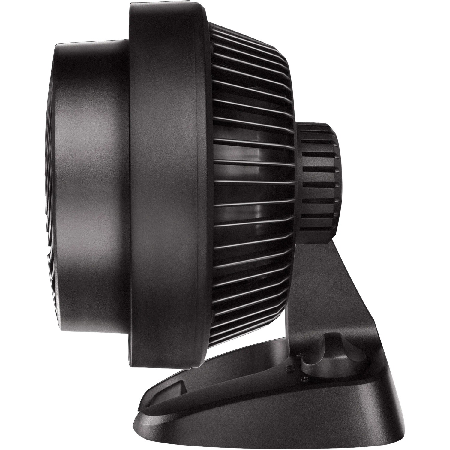 Schwarzer Vornado 530 Tischventilator für optimale Luftzirkulation im Raum.