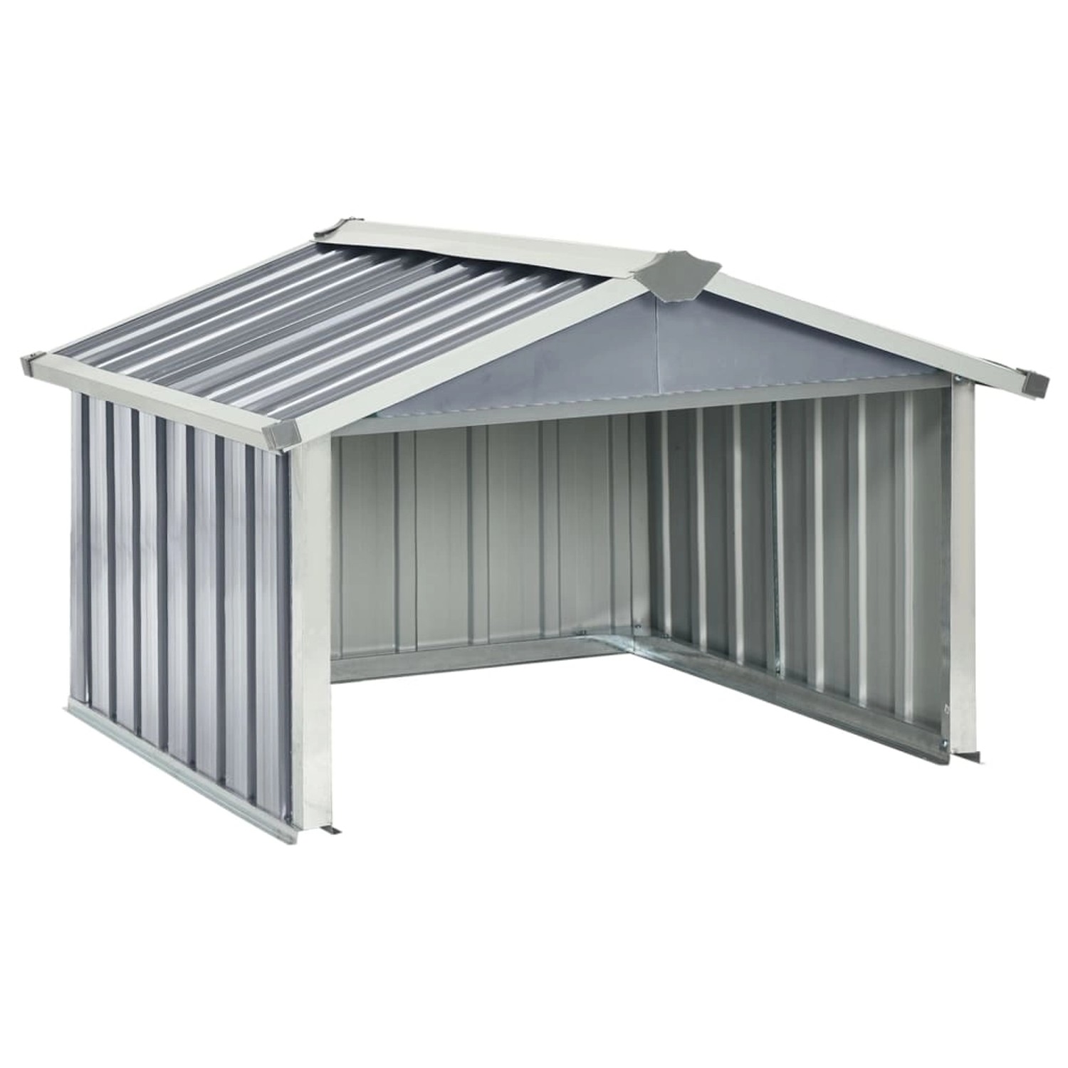 vidaXL Rasenmäher Garage 92x97x63 cm Verzinkter Stahl Grau 784830