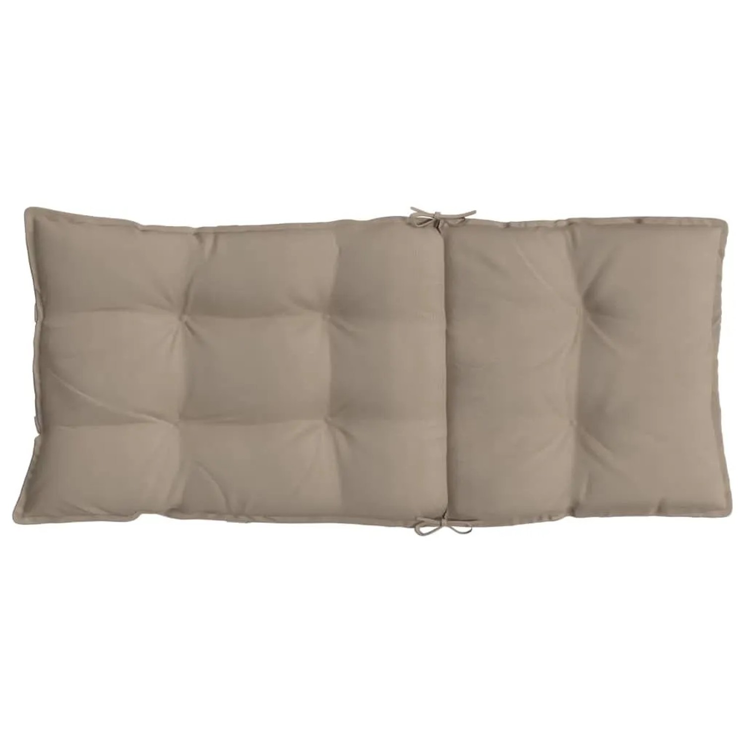 Hochlehner-Auflagen 4er Set, Taupe, Oxford-Gewebe, 120x50x7 cm, für Gartenstühle.