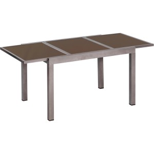 Merxx Gartentisch Taviano, ausziehbar, mit Glasplatte, Teil des 5-teiligen Gartenmöbel-Sets.