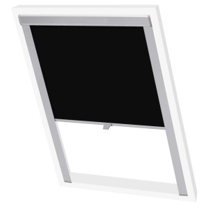 Schwarzes Verdunkelungsrollo 206 für Velux Fenster, ideal zur Beschattung.