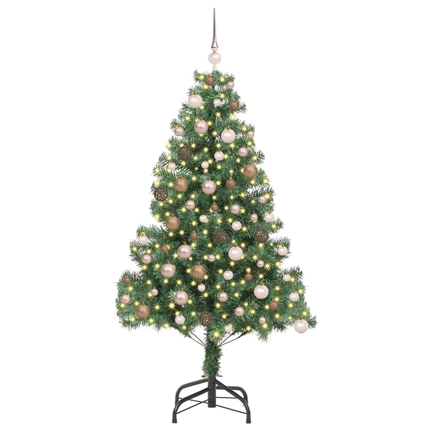 vidaXL Weihnachtsbaum mit 300 LEDs mit Ständer Grün 180 cm PVC 3396378