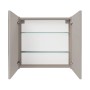 Offener Fackelmann Spiegelschrank Compact Line, 70 cm, Kaschmir, mit Glasböden.