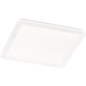 Weiße LED-Deckenleuchte Camillus, 40x40 cm, mit Dimmerfunktion für Wohnräume und Badezimmer.