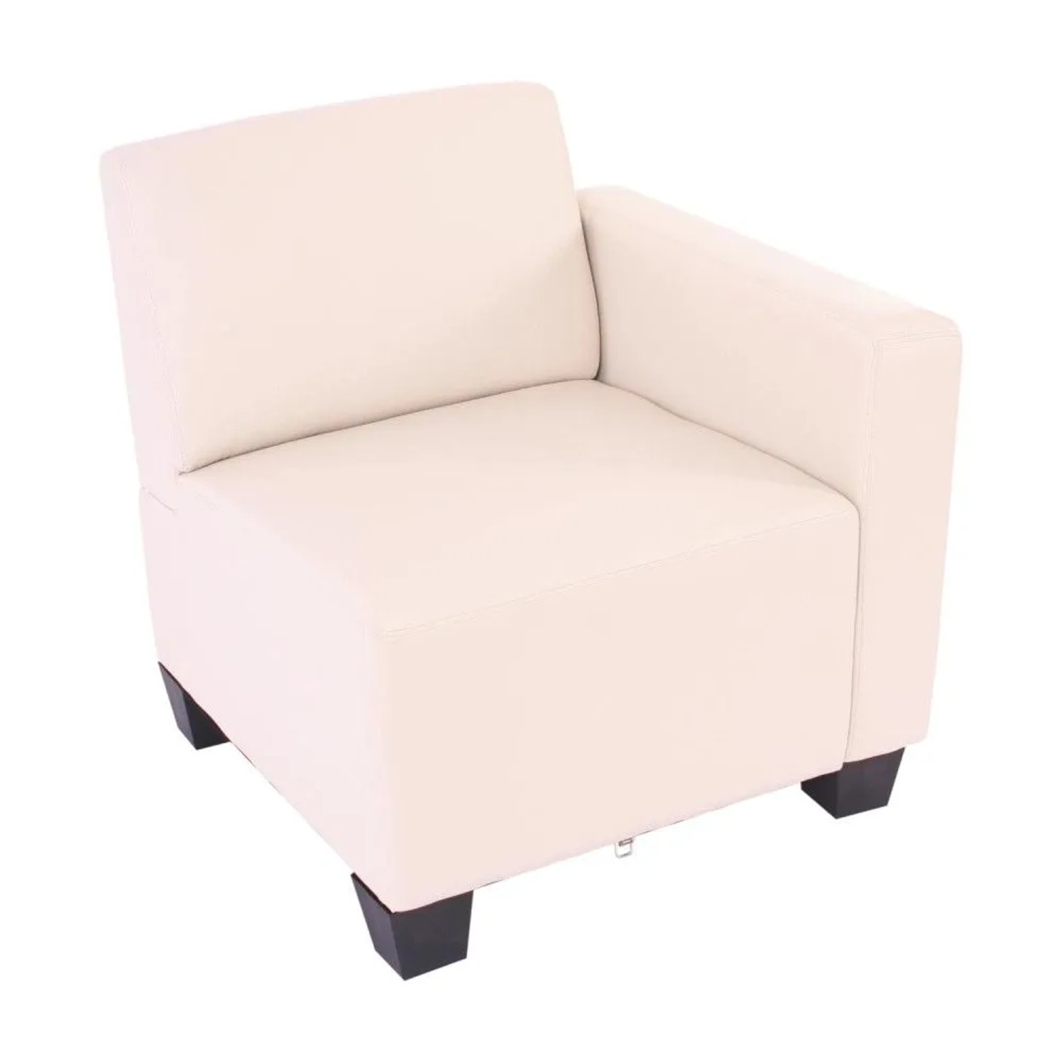 MCW Modular Seitenteil Rechts Sessel mit Armlehne Moncalieri Kunstleder Creme