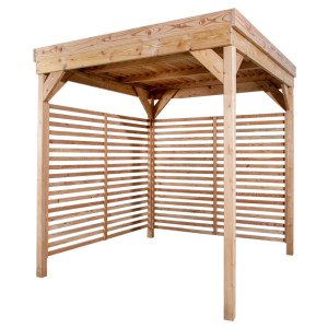 Gaspo Wandteil zu Pavillon-Unterstand Almsee aus Lärche natur