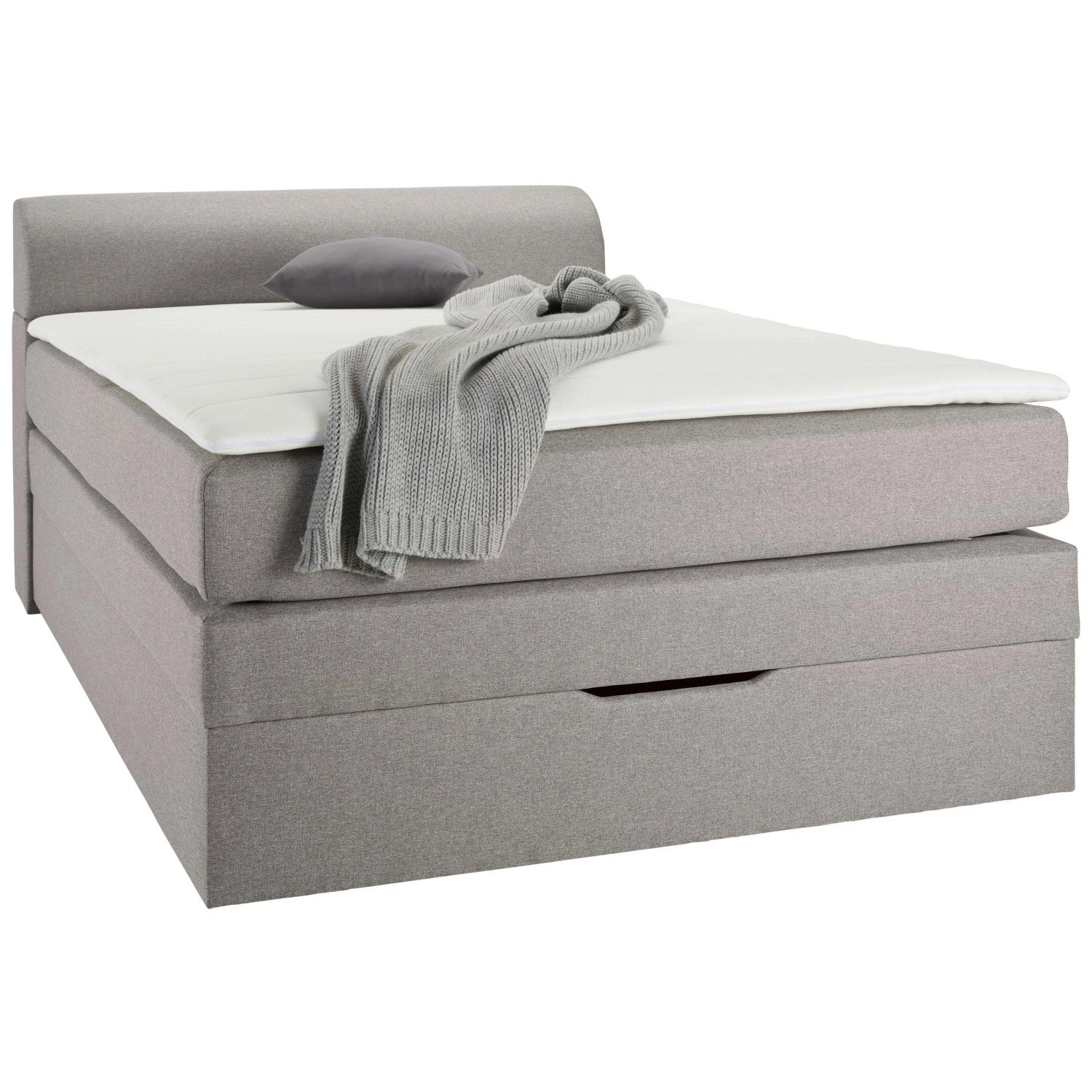 Based Boxspringbett in Grau ca. 100x200cm