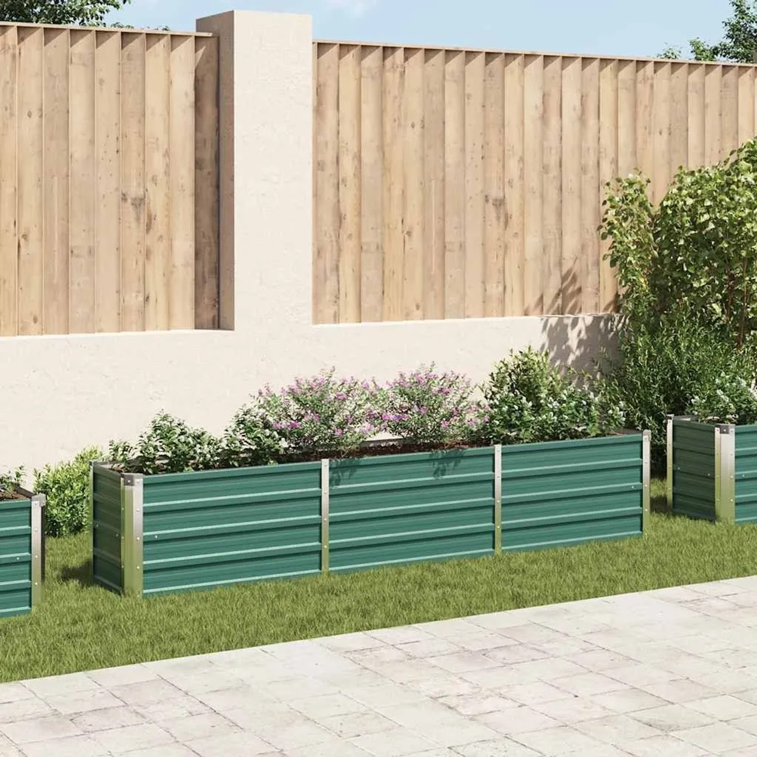 Furnicato Garten-hochbeet Verzinkter Stahl 240×40×45 Cm Grün