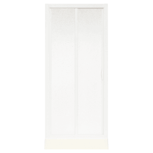 Forte Nischendusche Maestro, platzsparende Dusche mit Schiebetür aus Acrylglas, weiß.