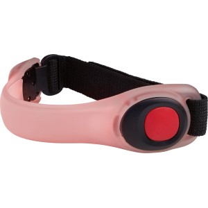 Rotes LED Armband für Outdoor-Aktivitäten, mit Klettverschluss.