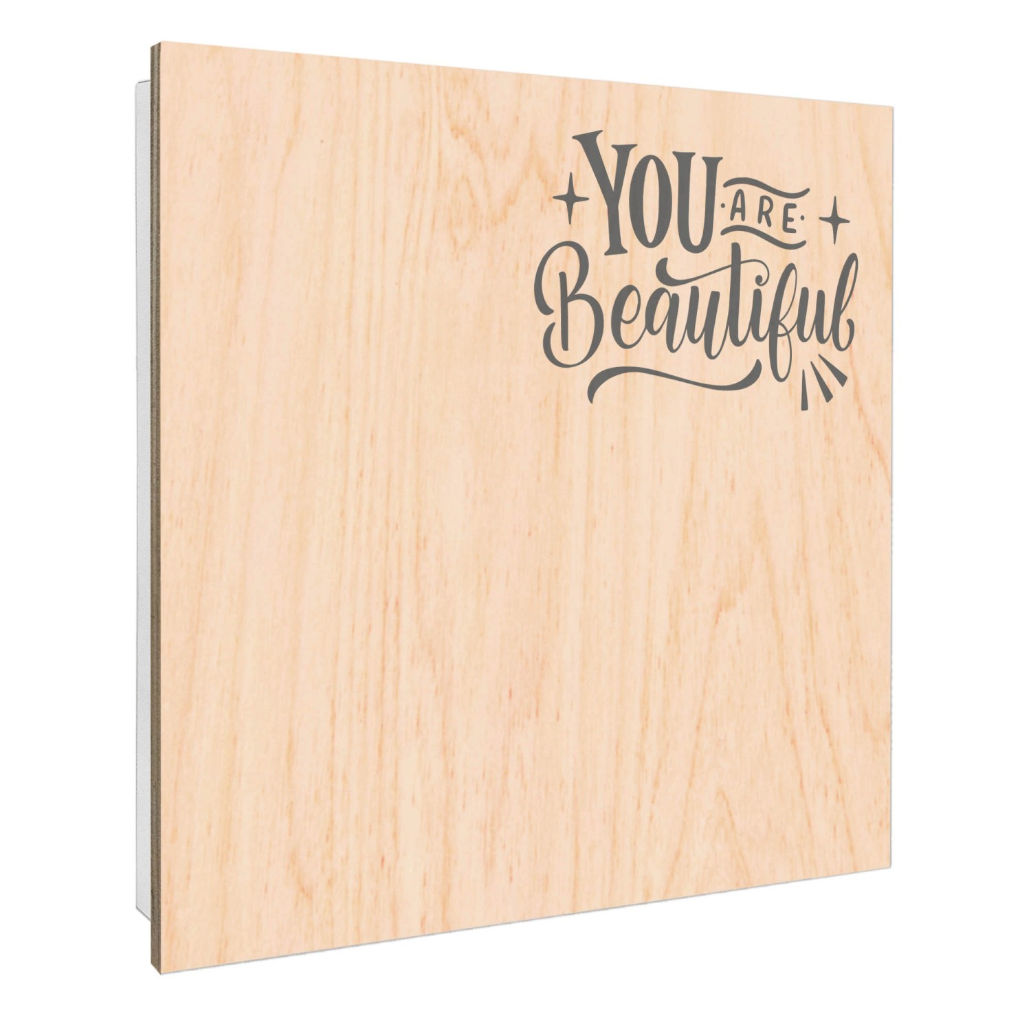 Banjado Großer Schlüsselbox Holz 30x30cm Weiß Scharnier Rechts 50 Haken Sch günstig online kaufen