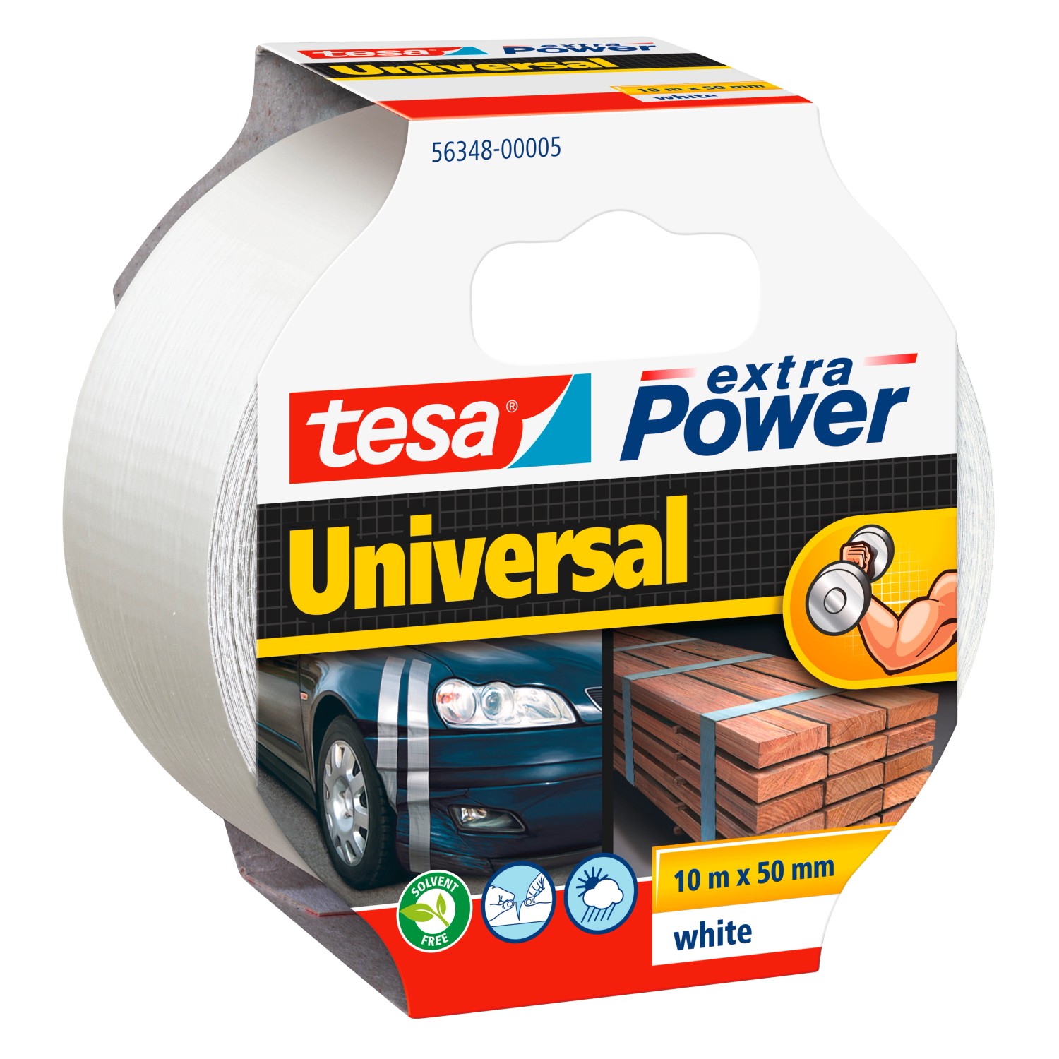 Tesa Extra Power Universal Weiß 10 m x 50 mm