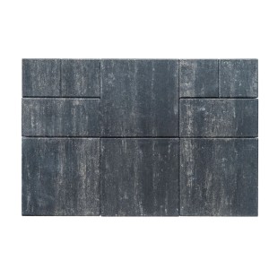 Diephaus Terrassenplatte Deanna Quarz Mehrformat, graue Betonplatten in Steinoptik für Terrasse und Garten.