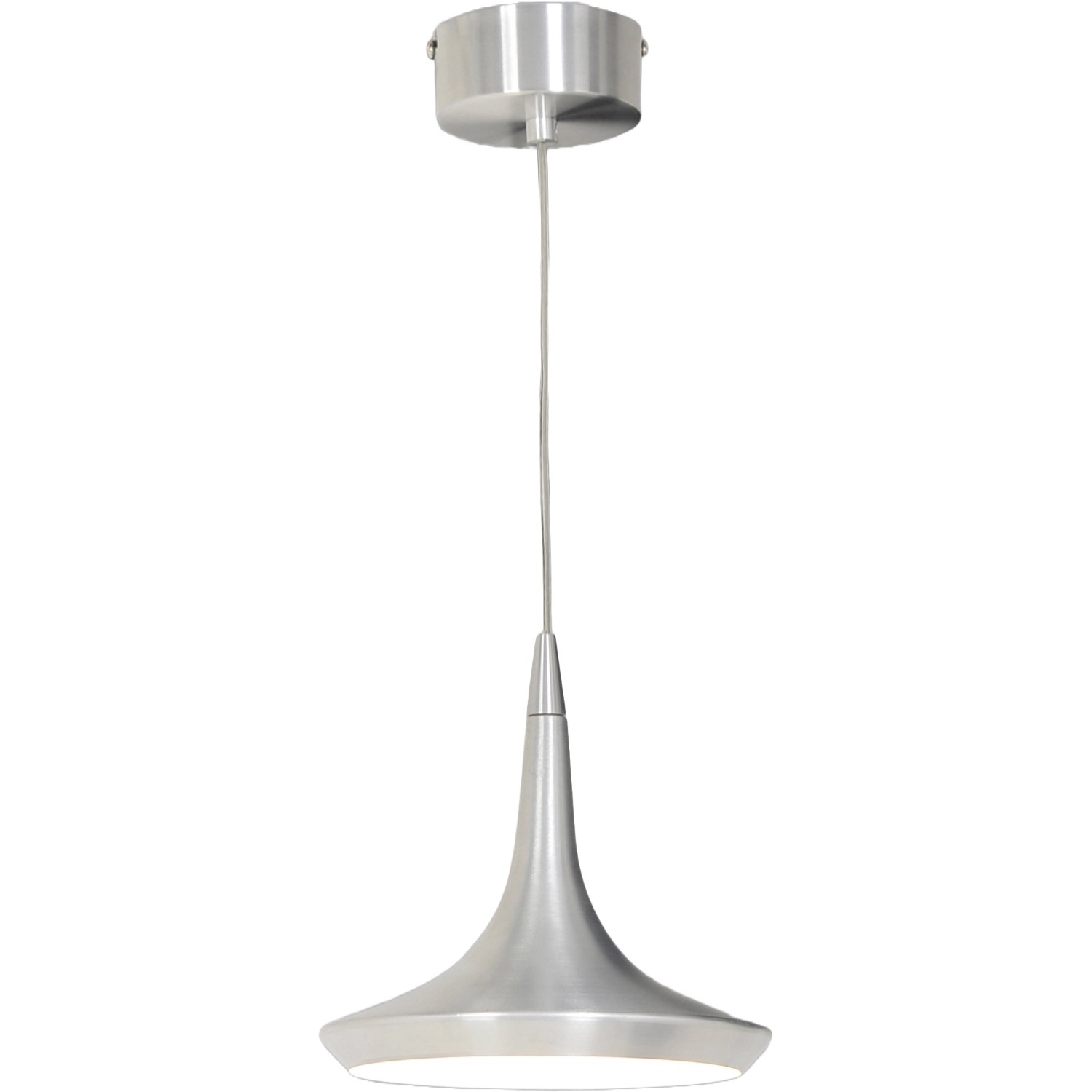 Näve LED-Pendelleuchte Oslo Trumpet Silber Ø 22 cm x 150 cm