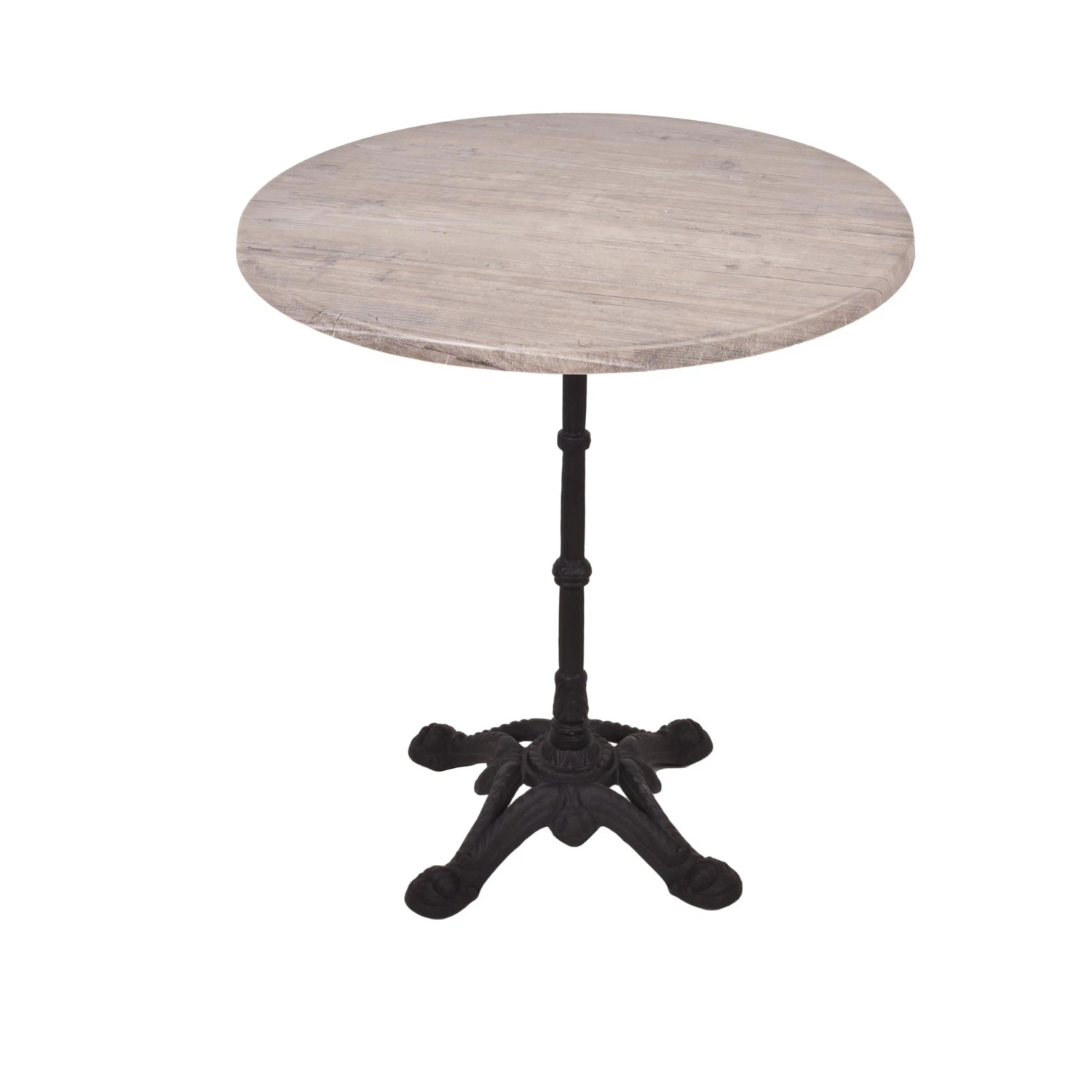 DELUKE Bistrotisch KOLLIN Ø70cm Rund Hellbraun Holz Cafétisch Bartisch Gartentisch Outdoor-Esstisch
