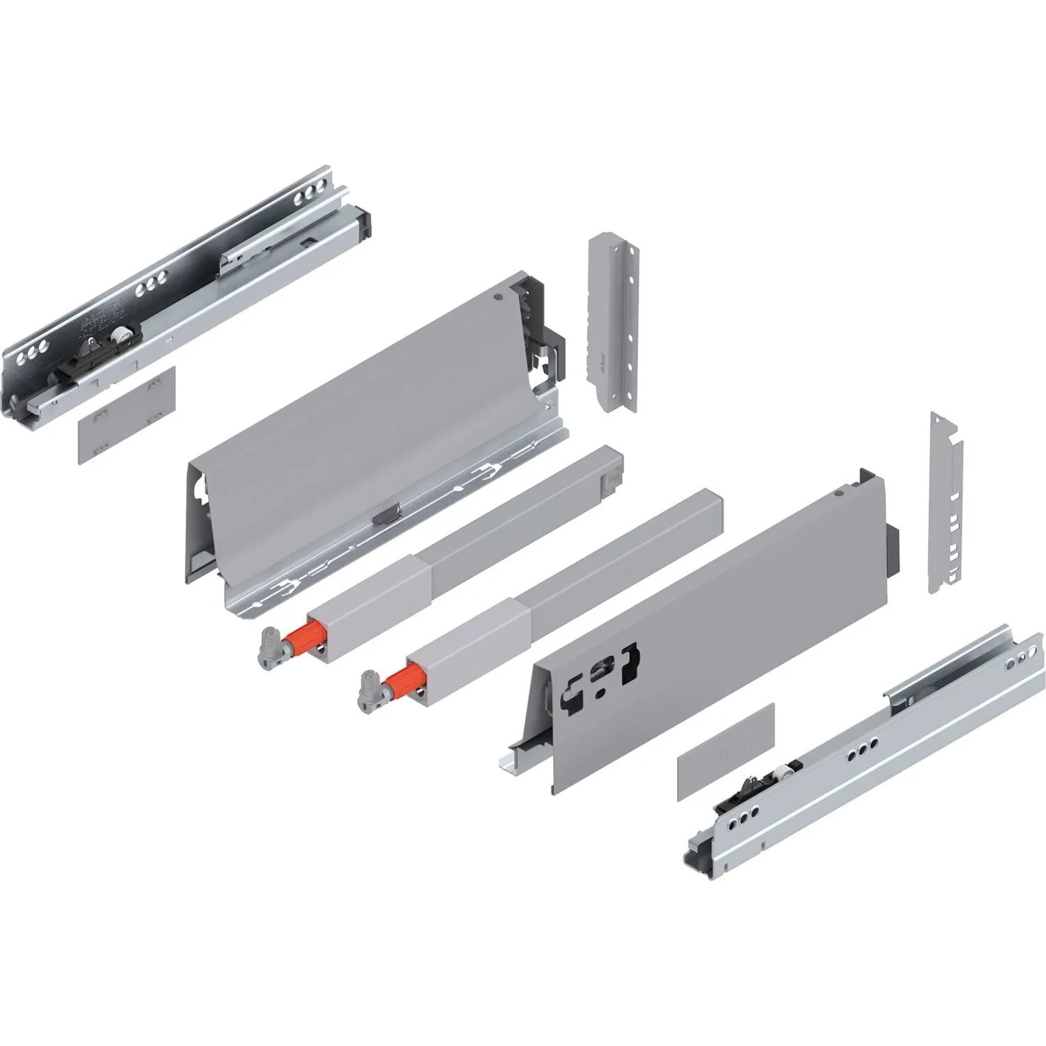 Blum D-Reling Tandembox antaro Vollauszug Blumotion 270 mm 30 kg Grau 1 Paar